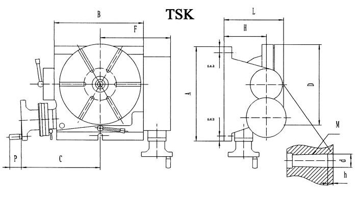 Столы поворотные наклоняемые Тип 5050 TSK 160-400 мм